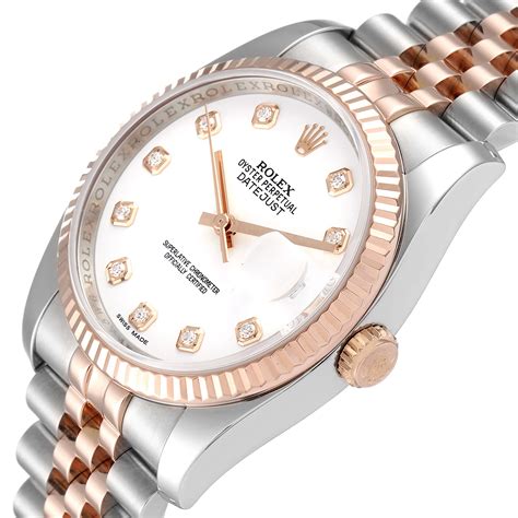 rolex rose gold datejust 36mm|rolex datejust 36 diamond bezel.